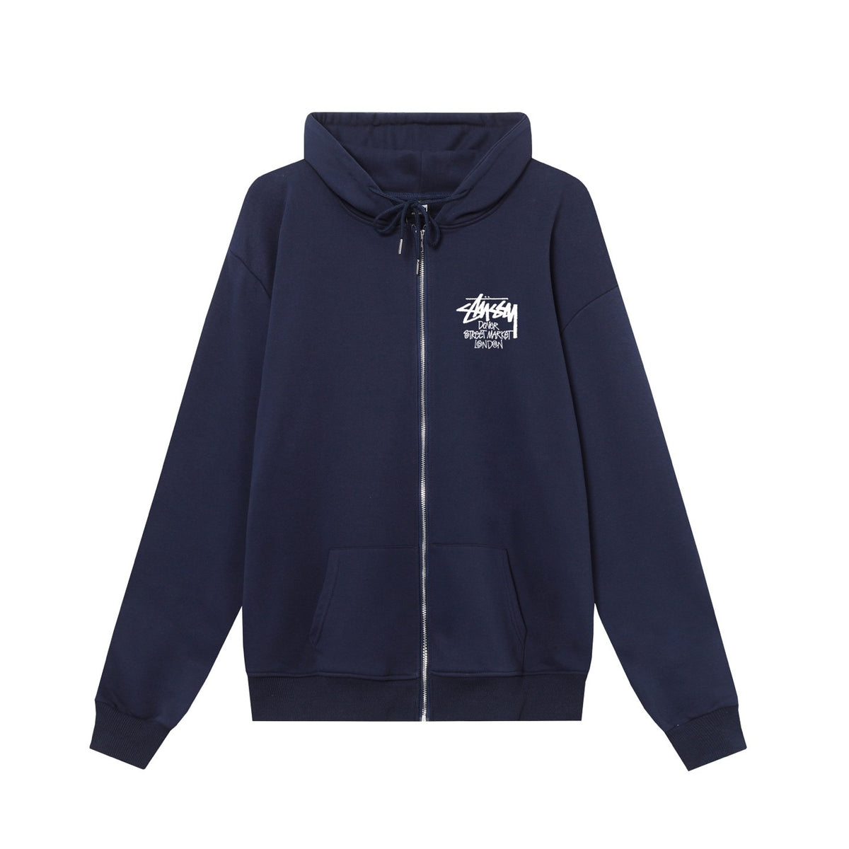 STUSSY ステューシー DSMロンドンシティ限定シリーズ NEW YORKプリント 男女兼用 フード付きジッパージャケット HN332