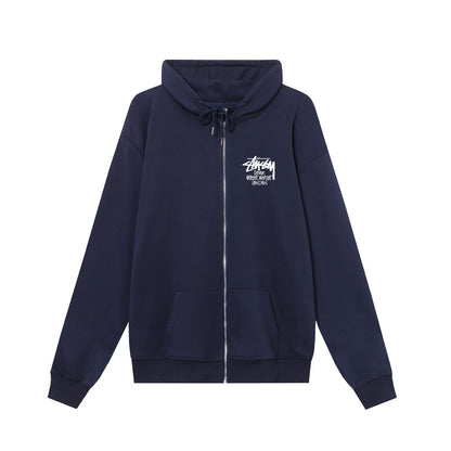 STUSSY ステューシー DSMロンドンシティ限定シリーズ NEW YORKプリント 男女兼用 フード付きジッパージャケット HN332