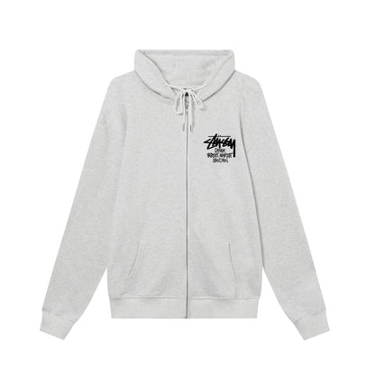 STUSSY ステューシー DSMロンドンシティ限定シリーズ NEW YORKプリント 男女兼用 フード付きジッパージャケット HN332