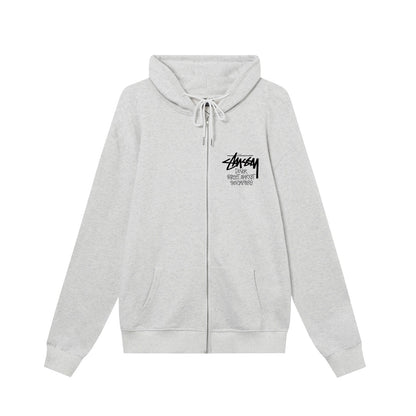 STUSSY スタッシー シンガポールシティ限定シリーズ プリント 男女兼用 ジップアップフーデッドジャケット HN343