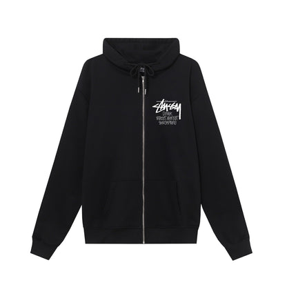 STUSSY スタッシー シンガポールシティ限定シリーズ プリント 男女兼用 ジップアップフーデッドジャケット HN343
