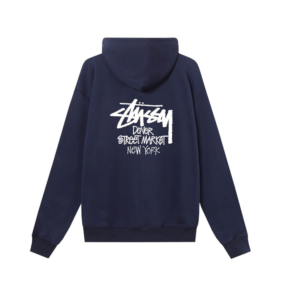 STUSSY スタッシー DSM都市限定シリーズ NEW YORK プリント ジップアップ フーデッドジャケット HN322 ネイビー