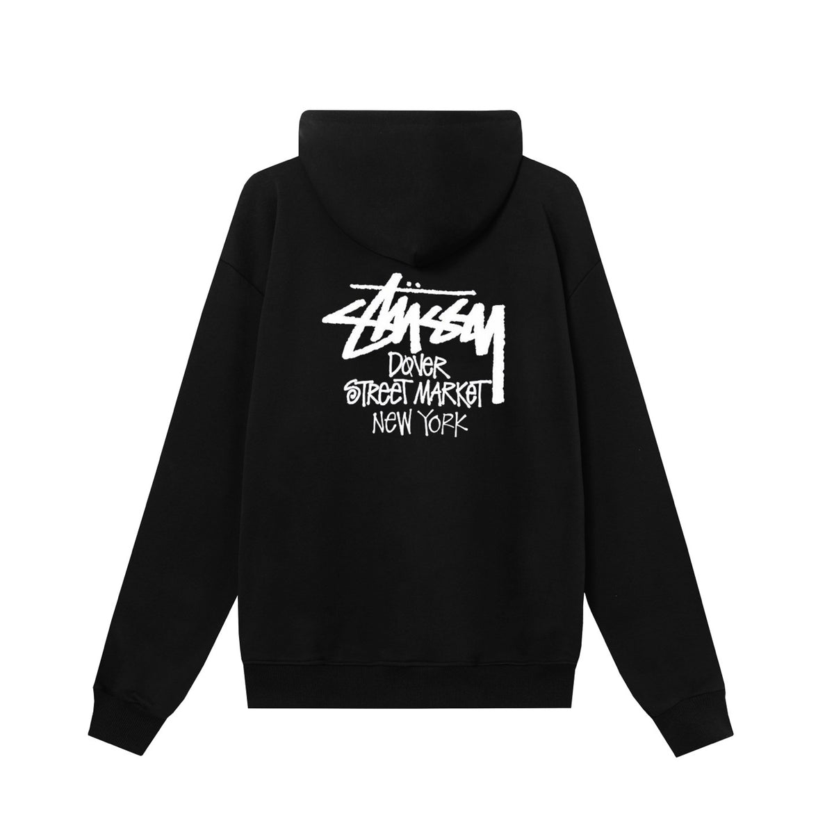 STUSSY スタシー DSM都市限定コレクション NEW YORK プリント ジップアップ フーデッドジャケット HN322 ブラック