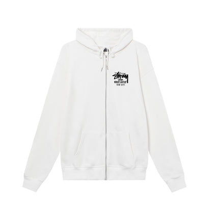 STUSSY スタシー DSM城市限定系列 ニューヨークプリント フード付きジッパーコート HN322