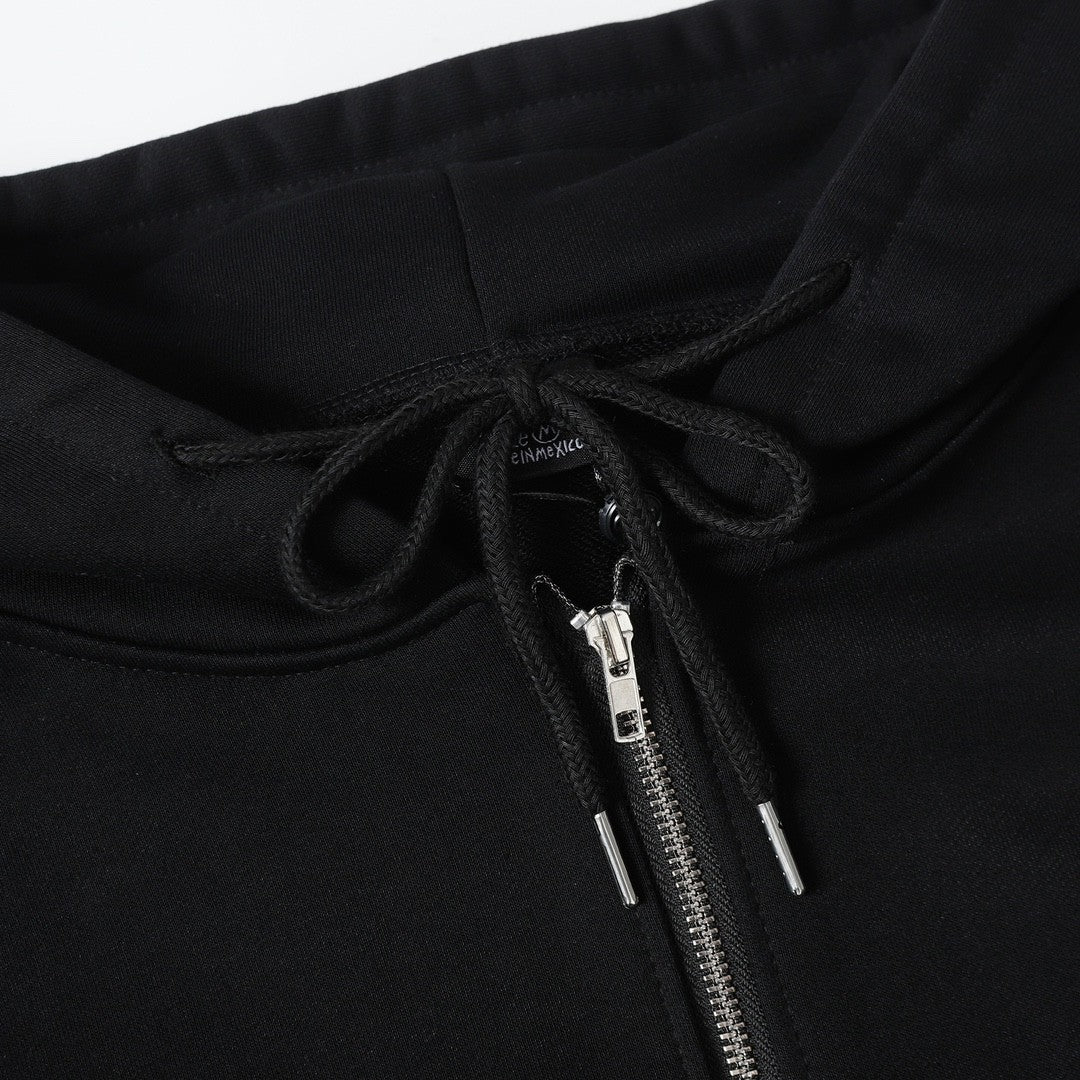 STUSSY スタシー DSM都市限定コレクション NEW YORK プリント ジップアップ フーデッドジャケット HN322 ブラック