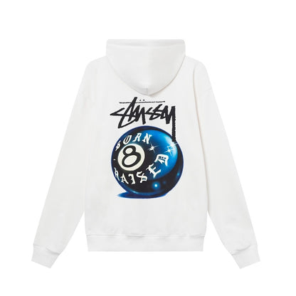 STUSSY スタッシー コラボレーションシリーズ 黑8プリント 男女兼用 フーデッドジャケット