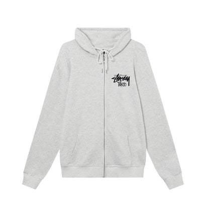 Stussy スタッシー ミラノシティ限定プリント 男女兼用 连帽フード付きフルジップスウェット