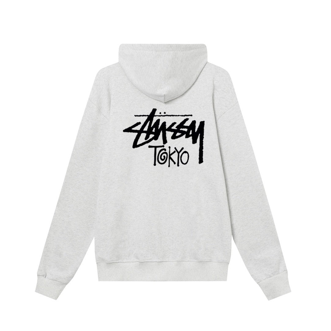 Stussy スタッシー ミラノシティ限定プリント 男女兼用 连帽フード付きフルジップスウェット