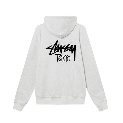 Stussy スタッシー ミラノシティ限定プリント 男女兼用 连帽フード付きフルジップスウェット