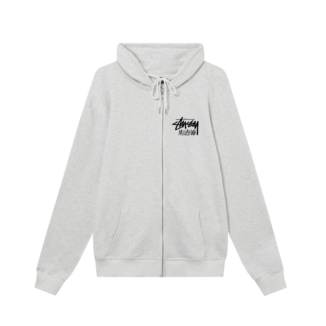 Stussy スタッシー ミラノシティ限定 ズップアップフーディ 男女兼用