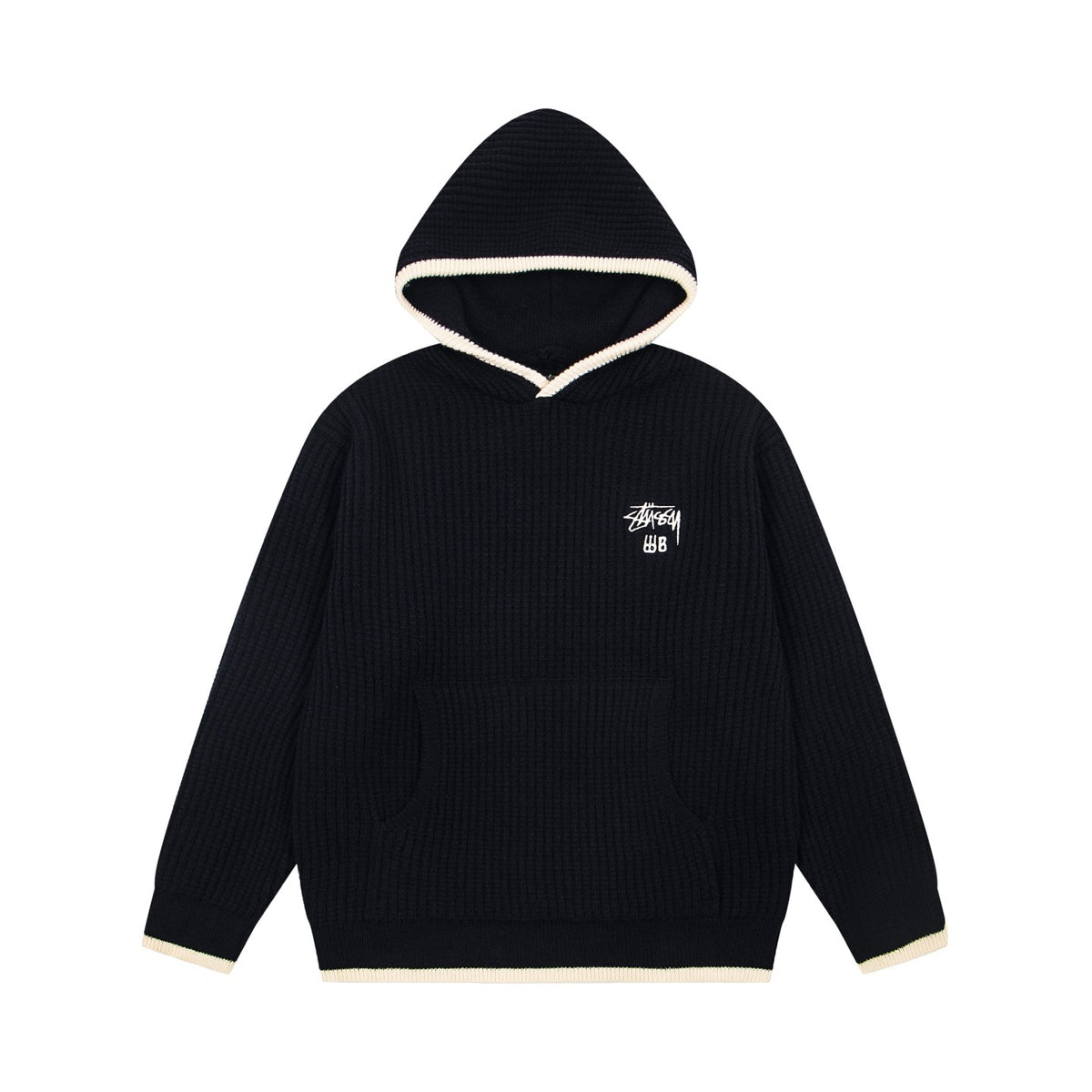 Stüssy × Wales Bonner Waffle Knit Hoodie — image 3