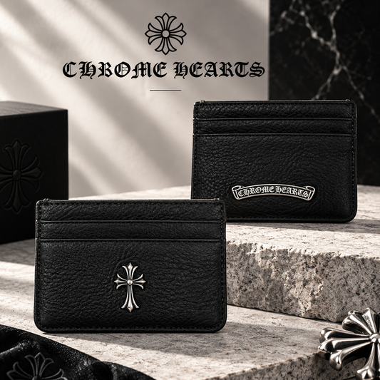 CHROME HEARTS クロムハーツ レザー カードケース ブラック レザーカードケース メンズ レディース CH2006