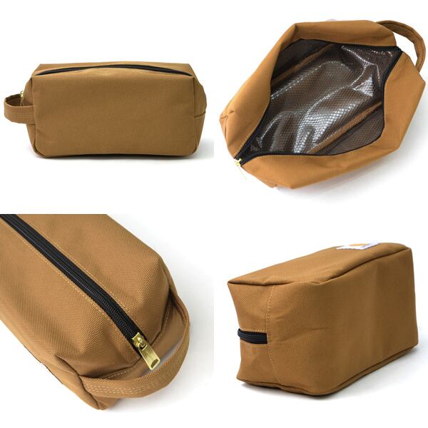 カーハート192522(B0000315) TRAVEL KIT ドップ キット ポーチ 小物入れ バッグ ロゴ 旅行 メンズ レディース ブラック ブラウン 6