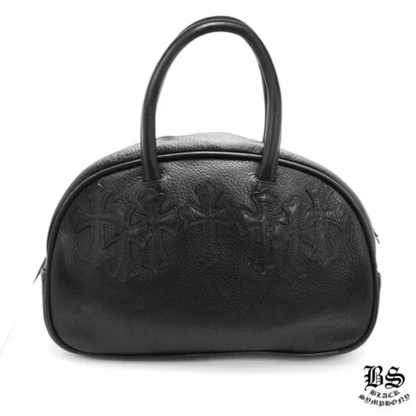 CHROME HEARTS クロムハーツ ジムバッグ スモール セメタリークロスパッチ レザーバッグ メンズ レディース CH2005