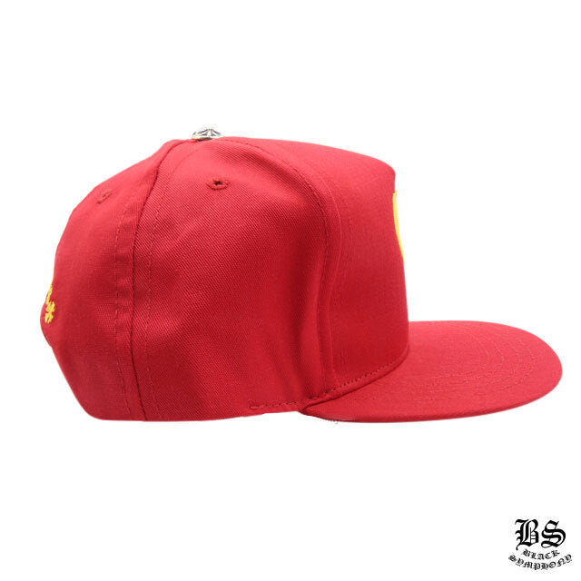CHROME HEARTS クロムハーツ 5パネル ベースボールキャップ CHロゴ レッド 帽子 メンズ レディース ユニセックス CH2016