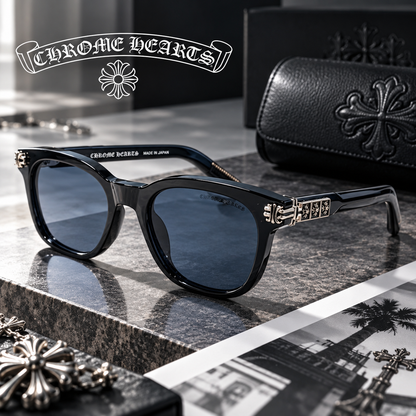 CHROME HEARTS クロムハーツ SMOKE SHOW サングラス ブラック T-EW-SG01-CH-17686