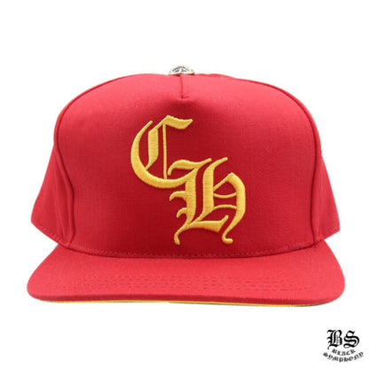 CHROME HEARTS クロムハーツ 5パネル ベースボールキャップ CHロゴ レッド 帽子 メンズ レディース ユニセックス CH2016