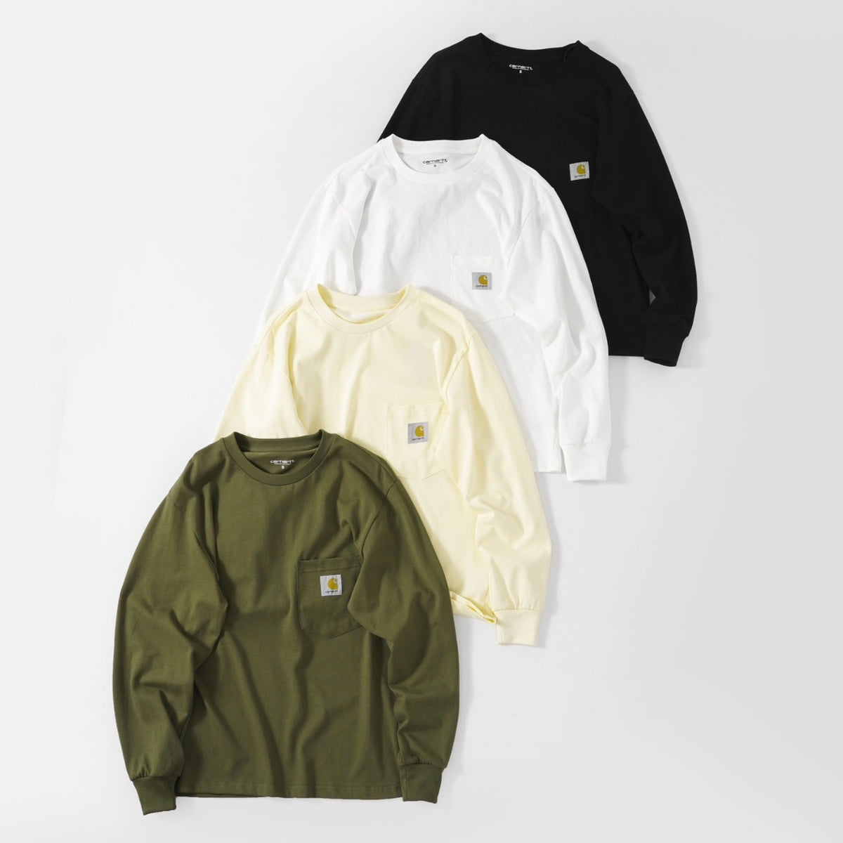 カーハートメンズ トップス ロンT Long Sleeve Workwear Pocket T-Shirt ブルー チャコール ネイビー ブラック グリーン アッシュ クルーネック ポケット 長袖Tシャツ 2