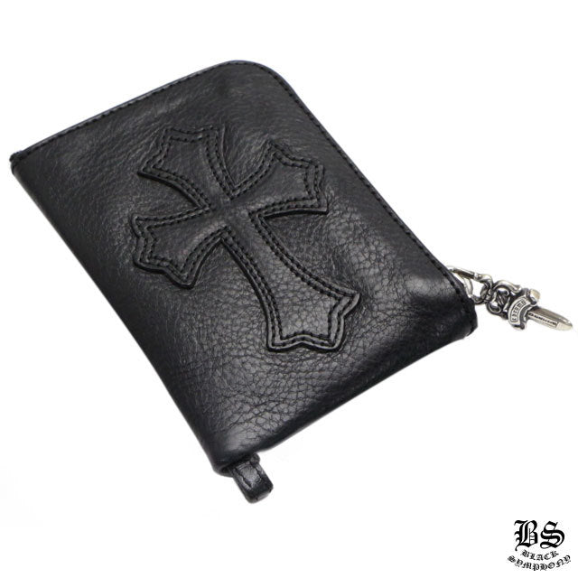 CHROME HEARTS クロムハーツ タイニーZIP 1セメタリークロスパッチ ウォレット レザーウォレット 財布 メンズ レディース CH2009
