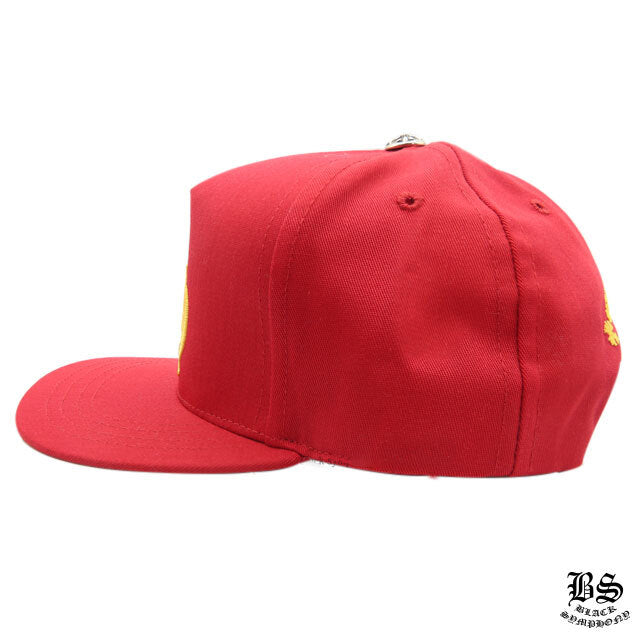 CHROME HEARTS クロムハーツ 5パネル ベースボールキャップ CHロゴ レッド 帽子 メンズ レディース ユニセックス CH2016