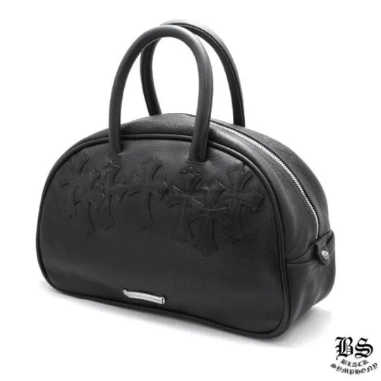 CHROME HEARTS クロムハーツ ジムバッグ スモール セメタリークロスパッチ レザーバッグ メンズ レディース CH2005