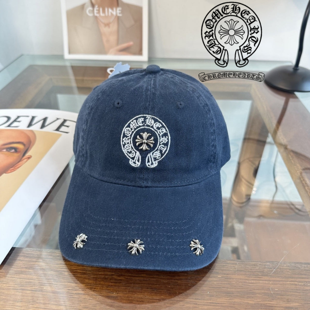 クロムハーツ（CHROME HEARTS）クロスモチーフ ベースボールキャップ - 商品画像 1