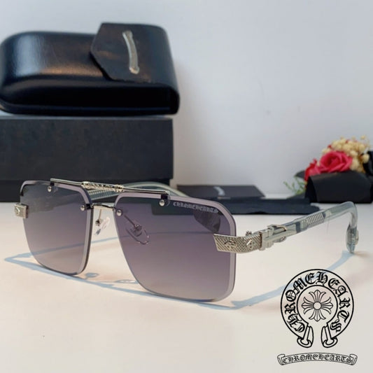 CHROME HEARTS クロムハーツ リムレススクエアサングラス 高遮光レンズ ユニセックス T-EW-SG01-CH-17530