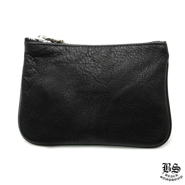 CHROME HEARTS クロムハーツ コインパース 1クロスパッチ ブラック ヘビーレザー レザーウォレット 財布 メンズ レディース CH2007
