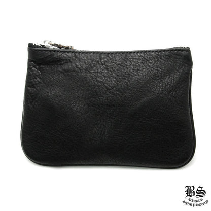 CHROME HEARTS クロムハーツ コインパース 1クロスパッチ ブラック ヘビーレザー レザーウォレット 財布 メンズ レディース CH2007