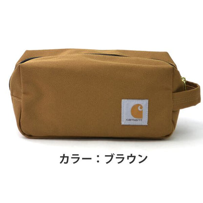 カーハート192522(B0000315) TRAVEL KIT ドップ キット ポーチ 小物入れ バッグ ロゴ 旅行 メンズ レディース ブラック ブラウン 5