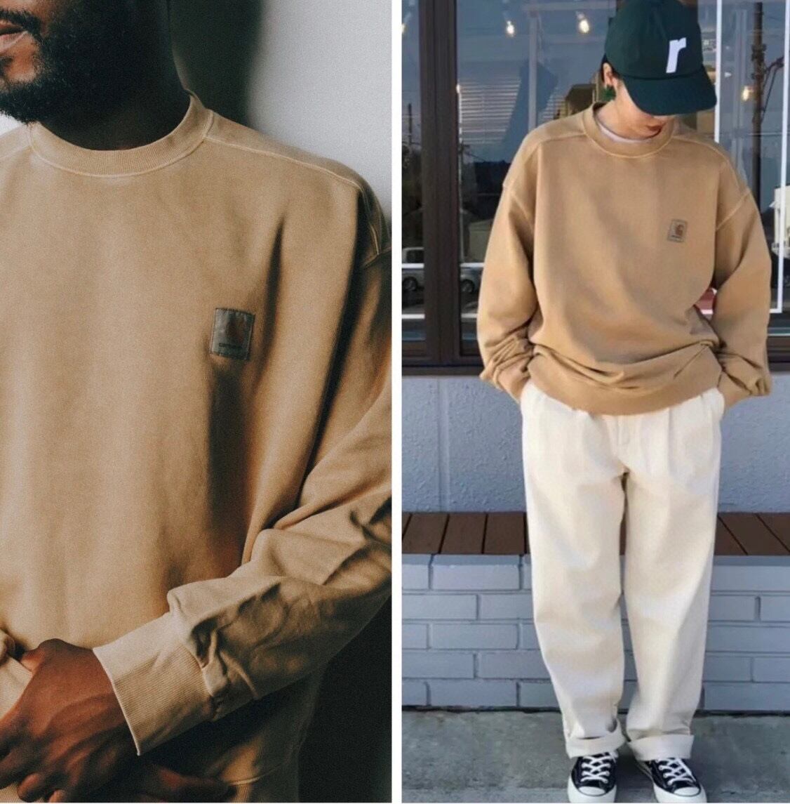[カーハート] VISTA SWEATSHIRT トレーナー ワンポイントロゴ スウェット ダブリューアイピー ルーズフィット クルーネック ピグメ 12