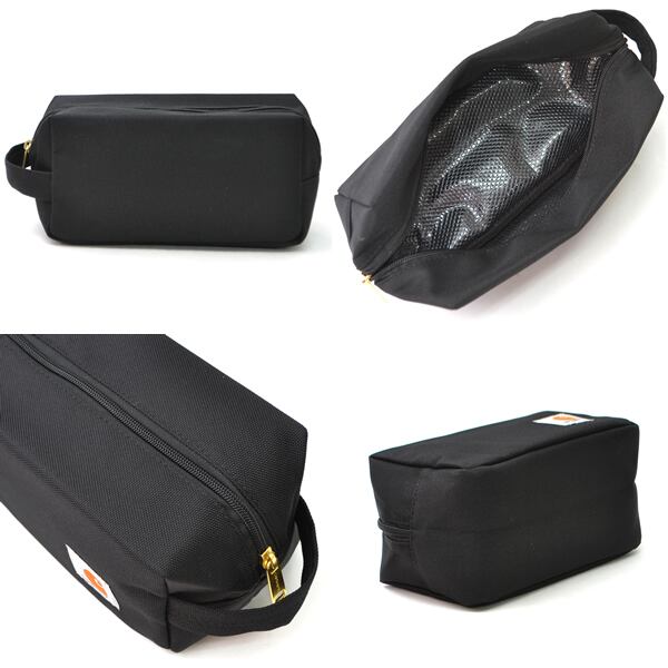 カーハート192522(B0000315) TRAVEL KIT ドップ キット ポーチ 小物入れ バッグ ロゴ 旅行 メンズ レディース ブラック ブラウン 4