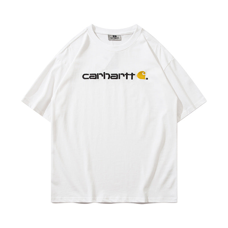 カーハート Short-Sleeve Logo T-Shirt メンズ トップス Tシャツ T-Shirt ブラック ヘザーグレー ネック 半袖Tシャツ 2