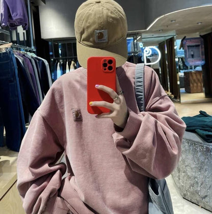 [カーハート] VISTA SWEATSHIRT トレーナー ワンポイントロゴ スウェット ダブリューアイピー ルーズフィット クルーネック ピグメ 3