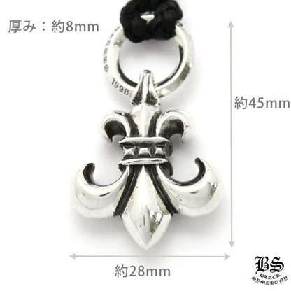 CHROME HEARTS クロムハーツ BSフレア ペンダント レザーコード チョーカー 925シルバー ネックレス