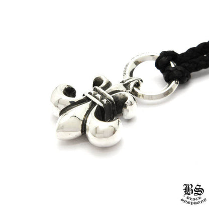 CHROME HEARTS クロムハーツ BSフレア ペンダント レザーコード チョーカー 925シルバー ネックレス