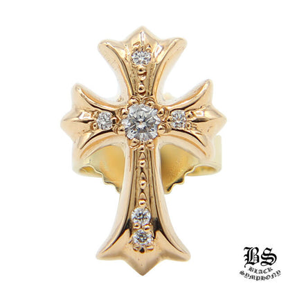 CHROME HEARTS クロムハーツ CHクロス ベビーファット スタッドピアス 22K パヴェダイヤモンド 片耳