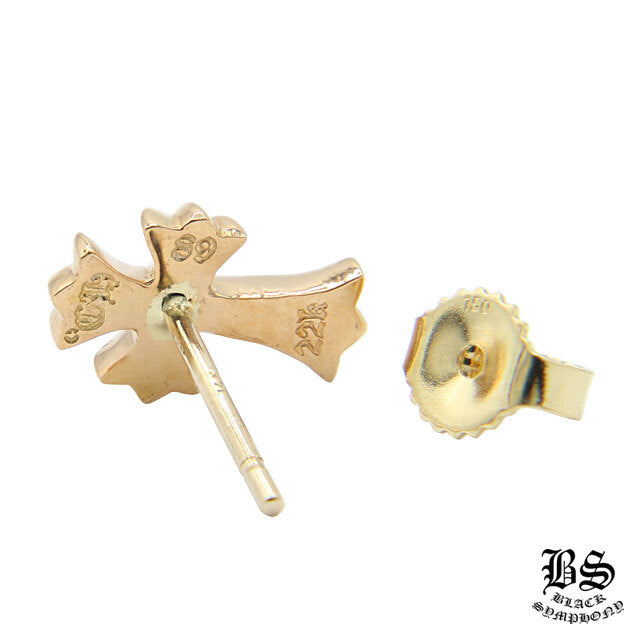 CHROME HEARTS クロムハーツ CHクロス ベビーファット スタッドピアス 22K パヴェダイヤモンド 片耳
