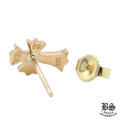 CHROME HEARTS クロムハーツ CHクロス ベビーファット スタッドピアス 22K パヴェダイヤモンド 片耳
