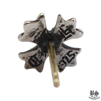 CHROME HEARTS クロムハーツ CHプラス スタッドピアス ピンクサファイア 925シルバー 片耳 ユニセックス