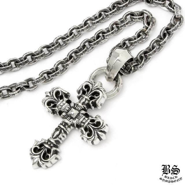 CHROME HEARTS クロムハーツ フィリグリークロス ペンダント XS ペーパーチェーン 20インチ 925シルバー ネックレス