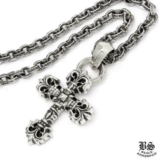 CHROME HEARTS クロムハーツ フィリグリークロス ペンダント XS ペーパーチェーン 20インチ 925シルバー ネックレス
