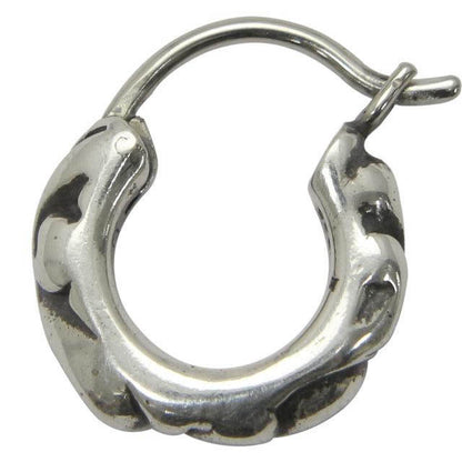 CHROME HEARTS クロムハーツ タイニースクロール フープピアス 925シルバー ワンタッチ 片耳 ユニセックス