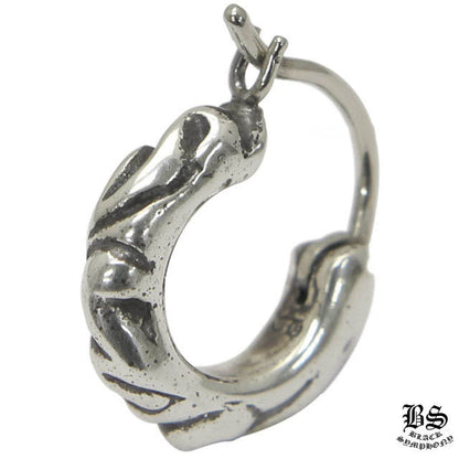 CHROME HEARTS クロムハーツ タイニースクロール フープピアス 925シルバー ワンタッチ 片耳 ユニセックス