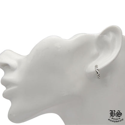 CHROME HEARTS クロムハーツ タイニースクロール フープピアス 925シルバー ワンタッチ 片耳 ユニセックス