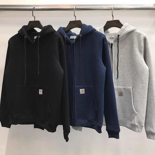 カーハートZip ジップアップ パーカーフーディ メンズ スウェット オーバーサイズ プルオーバーパーカー Hooded Sweatshirt 1