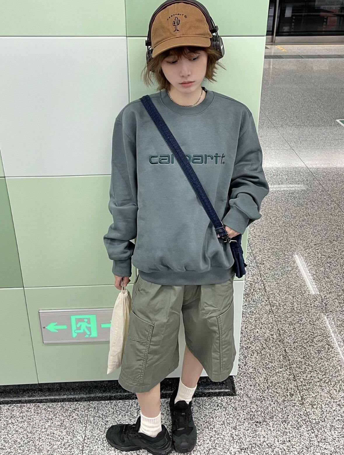 [カーハート] Wips Sweatshirt 刺繍ロゴトレーナー プルオーバーパーカー 4