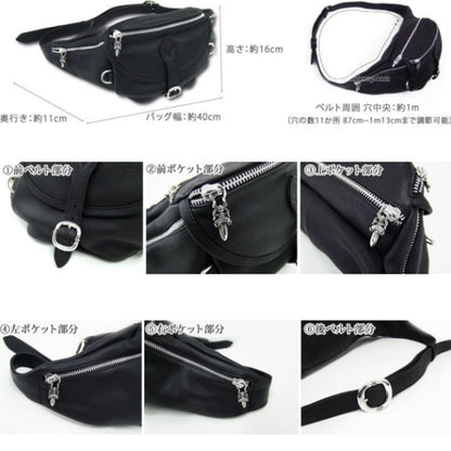 CHROME HEARTS クロムハーツ スナットパック #1 ラージ レザーバッグ メンズ レディース CHROMEBAGS005