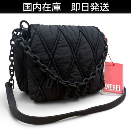 【DIESEL】ディーゼル Charm-D キルティング チェーンショルダーバッグ