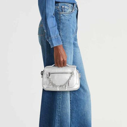【DIESEL】ディーゼル チャーム付き 2WAY ショルダーバッグ ハンドバッグ レディース
